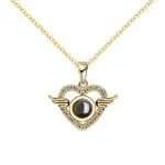 Orca Whale Personalized Photo Projection Sterling Silver Necklace - 图片 21