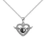 Orca Whale Personalized Photo Projection Sterling Silver Necklace - 图片 22