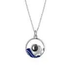 Orca Whale Personalized Photo Projection Sterling Silver Necklace - 图片 23