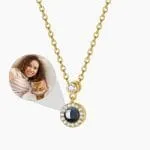 Orca Whale Personalized Photo Projection Sterling Silver Necklace - 图片 25
