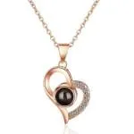Orca Whale Personalized Photo Projection Sterling Silver Necklace - 图片 4
