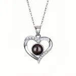 Orca Whale Personalized Photo Projection Sterling Silver Necklace - 图片 33