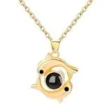 Orca Whale Personalized Photo Projection Sterling Silver Necklace - 图片 42
