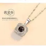 Orca Whale Personalized Photo Projection Sterling Silver Necklace - 图片 45