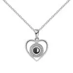Orca Whale Personalized Photo Projection Sterling Silver Necklace - 图片 48
