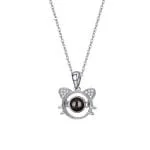 Orca Whale Personalized Photo Projection Sterling Silver Necklace - 图片 51