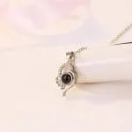 Orca Whale Personalized Photo Projection Sterling Silver Necklace - 图片 53