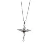 Orca Whale Personalized Photo Projection Sterling Silver Necklace - 图片 59