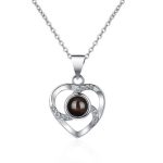 Orca Whale Personalized Photo Projection Sterling Silver Necklace - 图片 8