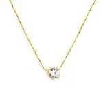 Round Cut Twisted Synthetic Morganite Sterling Silver Necklace