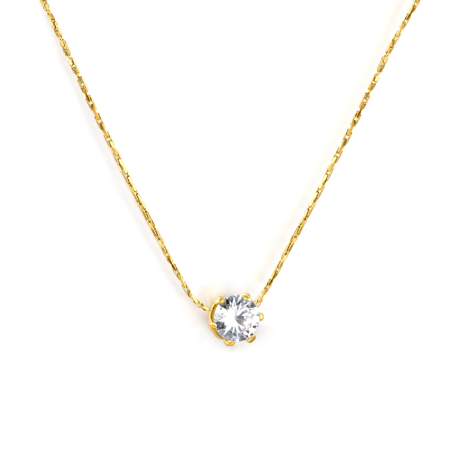 g_4938_0.jpg Round Cut Twisted Synthetic Morganite Sterling Silver Necklace - 图片 1