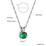 Round Cut Twisted Synthetic Morganite Sterling Silver Necklace - 图片 15