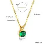 Round Cut Twisted Synthetic Morganite Sterling Silver Necklace - 图片 16