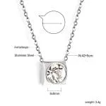 Round Cut Twisted Synthetic Morganite Sterling Silver Necklace - 图片 18