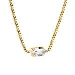 Round Cut Twisted Synthetic Morganite Sterling Silver Necklace - 图片 5