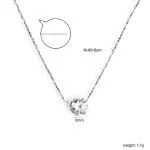 Round Cut Twisted Synthetic Morganite Sterling Silver Necklace - 图片 6