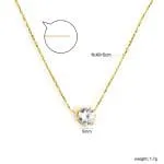 Round Cut Twisted Synthetic Morganite Sterling Silver Necklace - 图片 7