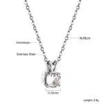 Round Cut Twisted Synthetic Morganite Sterling Silver Necklace - 图片 8