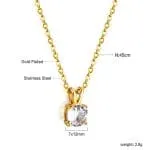 Round Cut Twisted Synthetic Morganite Sterling Silver Necklace - 图片 9