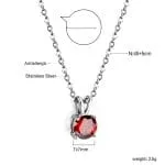 Round Cut Twisted Synthetic Morganite Sterling Silver Necklace - 图片 10