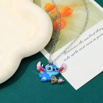 "Ohana" Extraterrestrial Cupid Arrow Enamel Sterling Silver Necklace - 图片 2