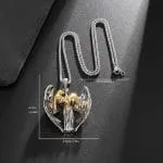 "Redemption" Wings Design Sterling Silver Necklace - 图片 2