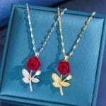 "Witch On Broom" Sterling Silver Necklace - 图片 3