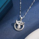 "Witch On Broom" Sterling Silver Necklace - 图片 47