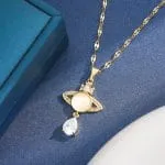 "Witch On Broom" Sterling Silver Necklace - 图片 48