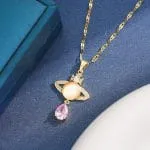 "Witch On Broom" Sterling Silver Necklace - 图片 50