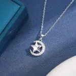 "Witch On Broom" Sterling Silver Necklace - 图片 54