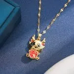 "Witch On Broom" Sterling Silver Necklace - 图片 60
