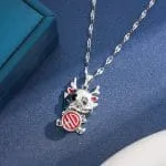 "Witch On Broom" Sterling Silver Necklace - 图片 61