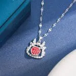 "Witch On Broom" Sterling Silver Necklace - 图片 79