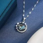 "Witch On Broom" Sterling Silver Necklace - 图片 83
