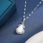 "Witch On Broom" Sterling Silver Necklace - 图片 89