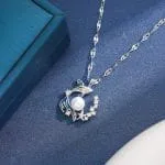 "Witch On Broom" Sterling Silver Necklace - 图片 91