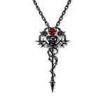 "Kiss My Rose" Snake Design Sterling Silver Necklace - 图片 7