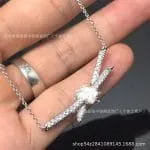 Knot Design Sterling Silver Necklace - 图片 6