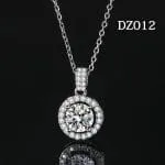Halo Pear Cut Sterling Silver Necklace - 图片 14