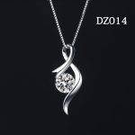 Halo Pear Cut Sterling Silver Necklace - 图片 16