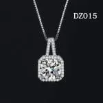 Halo Pear Cut Sterling Silver Necklace - 图片 17