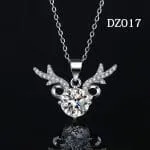 Halo Pear Cut Sterling Silver Necklace - 图片 19