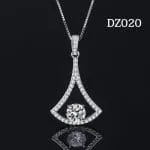 Halo Pear Cut Sterling Silver Necklace - 图片 22