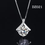 Halo Pear Cut Sterling Silver Necklace - 图片 23
