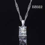 Halo Pear Cut Sterling Silver Necklace - 图片 24
