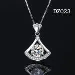Halo Pear Cut Sterling Silver Necklace - 图片 25