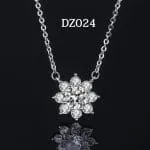 Halo Pear Cut Sterling Silver Necklace - 图片 26