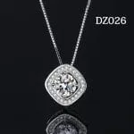 Halo Pear Cut Sterling Silver Necklace - 图片 28