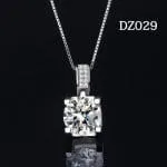 Halo Pear Cut Sterling Silver Necklace - 图片 31